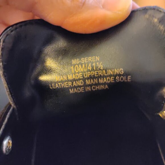 MIX NO. 6 | Black Oxford Heels Chunky Lug Sole Faux Vegan Leather Shiny Goth10 - Picture 15 of 15